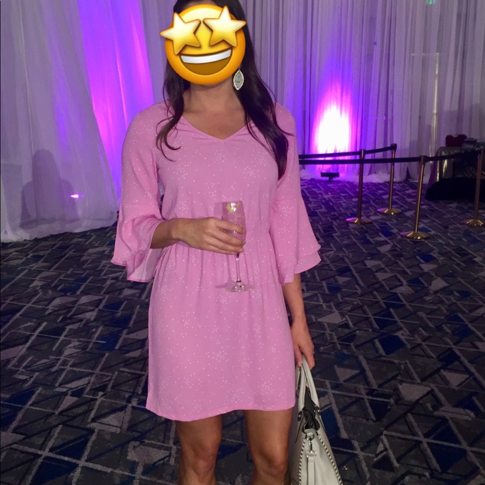 Pink flutter-sleeve dress (Target)